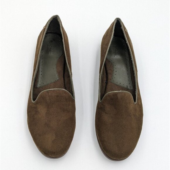 Bass Women's Flats Size 9 M Green Faux Suede Loafer Ballet - Picture 5 of 12